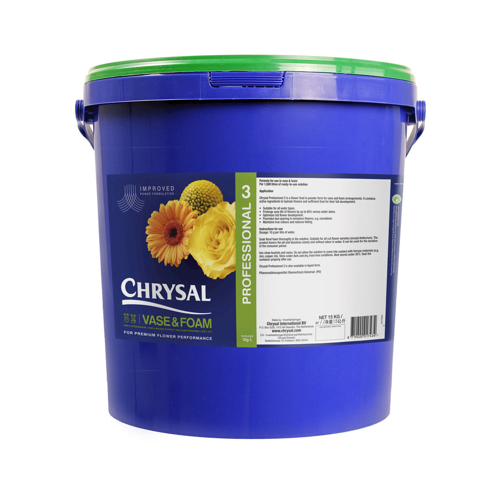 chrysal flower food for potted plants Chrysal Professional #3 Powder Vase Solution