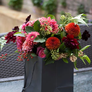 Burgundy Dahlias Burgundy flowers - fresh-cut flowers by Bloomingmore - ideal for weddings and floral events