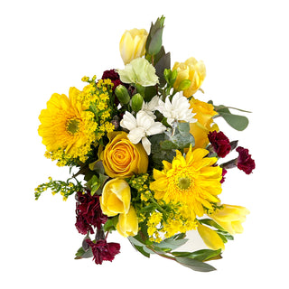 Glow European Mini Bouquet Yellow flowers - fresh-cut flowers by Bloomingmore - perfect for gifting or decoration