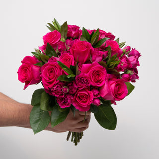 Luxe Blossom Bouquet - Hot Pink Pink flowers - fresh-cut flowers by Bloomingmore - ideal for weddings and floral events