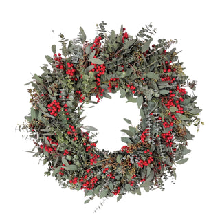 Mixed Euc with Berries Wreath
