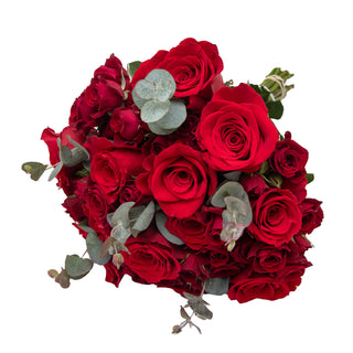 Opulent Blossom Bouquet - Red Red flowers - fresh-cut flowers by Bloomingmore - ideal for weddings and floral events