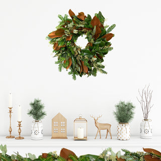 Classy Christmas Wreath and Garland Combo