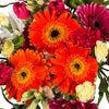 Pink and orange flowers bouquet