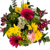 pink, white, green, yellow flower bouquet
