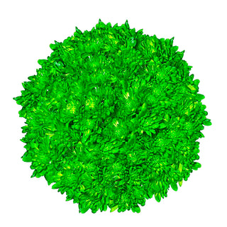 Lime Green Tinted Pompom Cushion