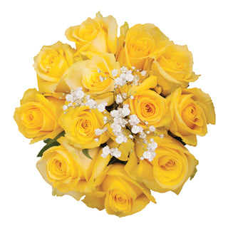 Dozen Yellow Roses Bouquet - pack 18