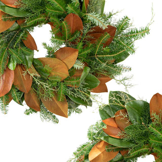 Country Christmas Wreath Green flowers - fresh-cut flowers by Bloomingmore - perfect for gifting or decoration