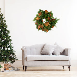 Country Christmas Wreath Green flowers - fresh-cut flowers by Bloomingmore - perfect for gifting or decoration