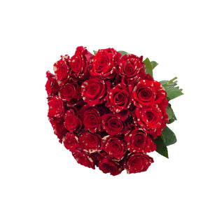 Golden Confetti Painted Roses Red roses - fresh-cut roses by Bloomingmore - ideal for weddings and floral events