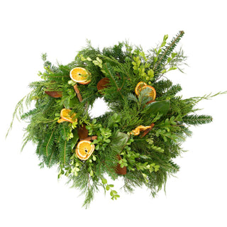 Orange Spice Wreath Orange flowers - fresh-cut flowers by Bloomingmore - perfect for gifting or decoration