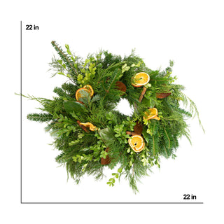Orange Spice Wreath Orange flowers - fresh-cut flowers by Bloomingmore - perfect for gifting or decoration