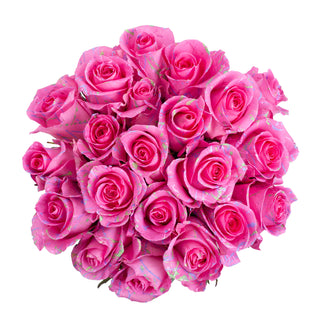 Shirley Confetti Painted Roses Pink roses - fresh-cut roses by Bloomingmore - ideal for weddings and floral events