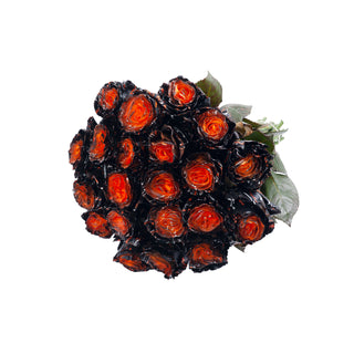 Sleepy Hollow Confetti Painted Roses Orange roses - fresh-cut roses by Bloomingmore - ideal for weddings and floral events