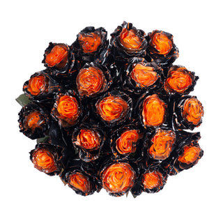 Sleepy Hollow Confetti Painted Roses Orange roses - fresh-cut roses by Bloomingmore - ideal for weddings and floral events