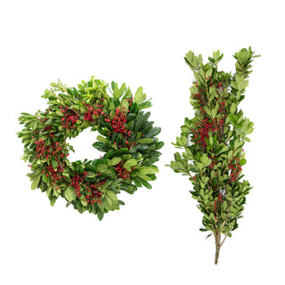 The Grinch Wreath and Garland Combo Green flowers - fresh-cut flowers by Bloomingmore - perfect for gifting or decoration