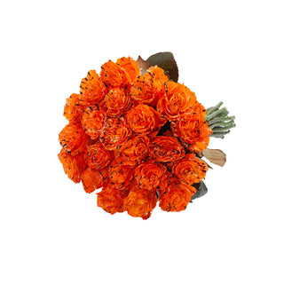 Trick or Treat Confetti Painted Roses Orange roses - fresh-cut roses by Bloomingmore - ideal for weddings and floral events