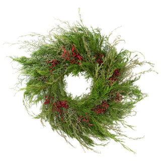Winter Wonderland Wreath Green flowers - fresh-cut flowers by Bloomingmore - perfect for gifting or decoration