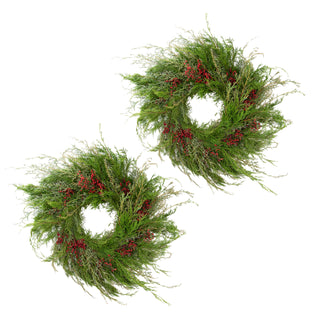 Winter Wonderland Wreath Green flowers - fresh-cut flowers by Bloomingmore - perfect for gifting or decoration