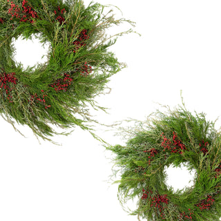 Winter Wonderland Wreath Green flowers - fresh-cut flowers by Bloomingmore - perfect for gifting or decoration