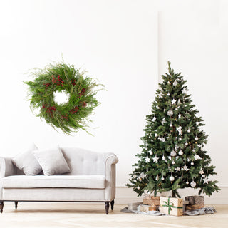 Winter Wonderland Wreath Green flowers - fresh-cut flowers by Bloomingmore - perfect for gifting or decoration