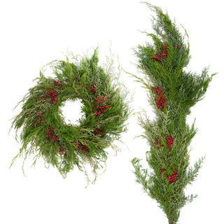 Winter Wonderland Wreath and Garland Green flowers - fresh-cut flowers by Bloomingmore - perfect for gifting or decoration